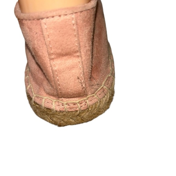 GAP Women's Size 8 Faux Suede Slip on Espadrille Loafer Dusty Rose - Picture 6 of 9